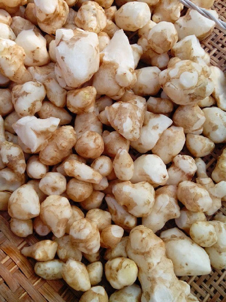 泡洋姜,把洋姜洗干净,晾干水份(我晒了两天,有点发黑),淹好的洋姜更加清脆爽口