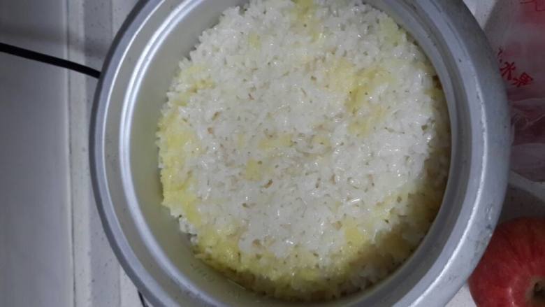 椰香菠萝饭,炒锅中放入适量橄榄油,先后倒入虾仁、火腿肠丁、玉米、青豆、胡萝卜丁煸炒。然后加入放凉的米饭和少量盐,充分搅拌均匀后调小火,将菠萝丁放入搅拌,然后关火。乘锅热放入<a style='color:red;display:inline-block;' href='/shicai/ 432'>肉松</a>,再搅拌均匀