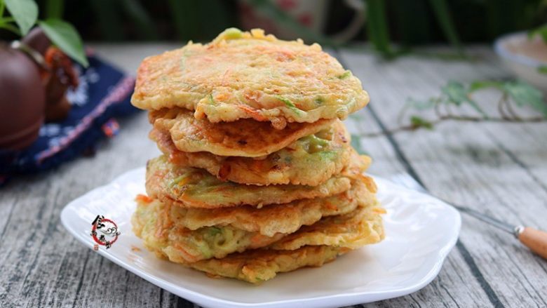 西葫芦鸡蛋煎饼,成品图