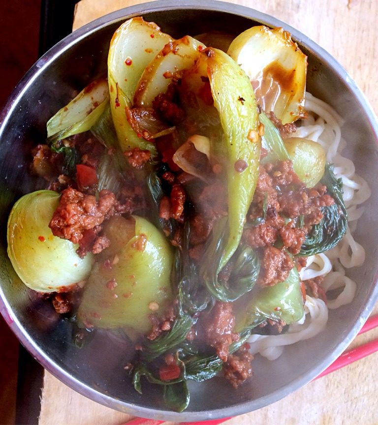 麻辣肉末青菜面