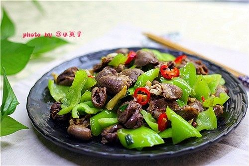 小小心鸡大味道---辣炒鸡心,成品装盘