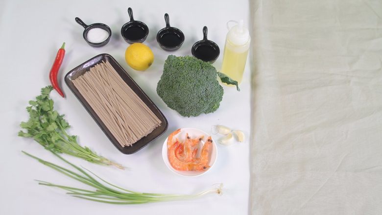 柠檬荞麦面,材料准备