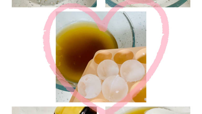 凉皮‼️0失败,料汁:碗中加入松茸鲜,香醋,酱油,盐,冰球。