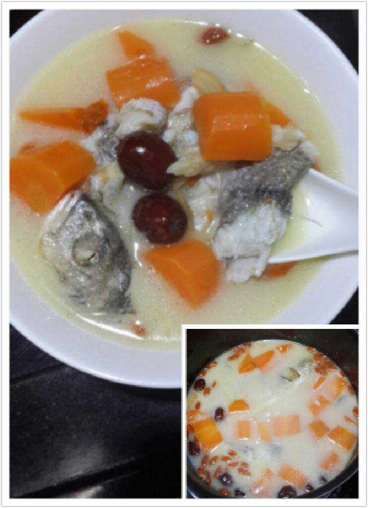 美味养生鲫鱼汤,最后来张成品,有木有流口水 :)