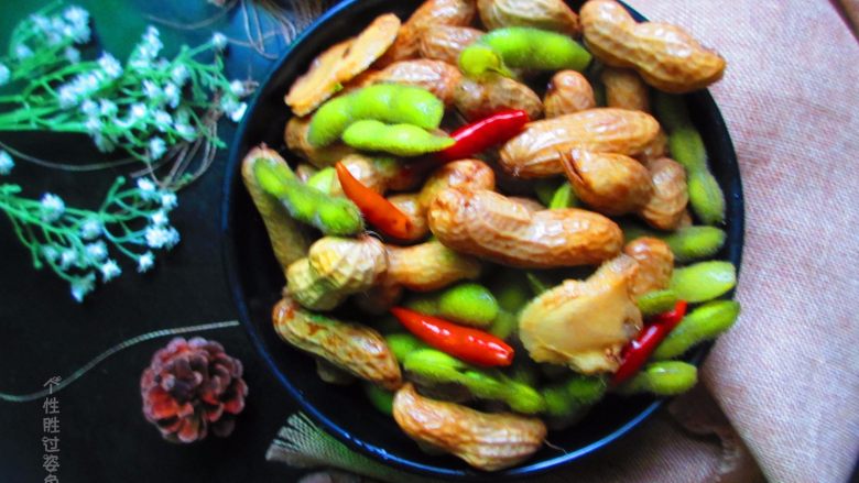 五香花生煮毛豆,下午茶点,深夜酒桌,必备佳品