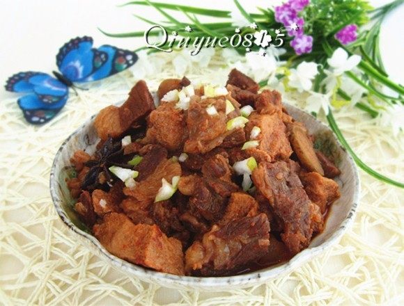#食二星座#牛肉炖冻豆腐,葱花点缀一下