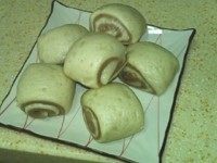 可可双色馒头,稍凉,即可食用