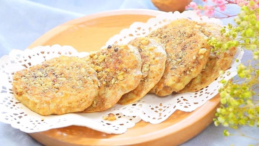 苹果核桃全麦软饼