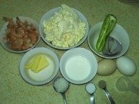 鲜虾咸芝士蛋糕,准备用料