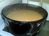 #甜味#番茄冻芝士,封好保鲜膜,放入冰箱,冷藏过夜