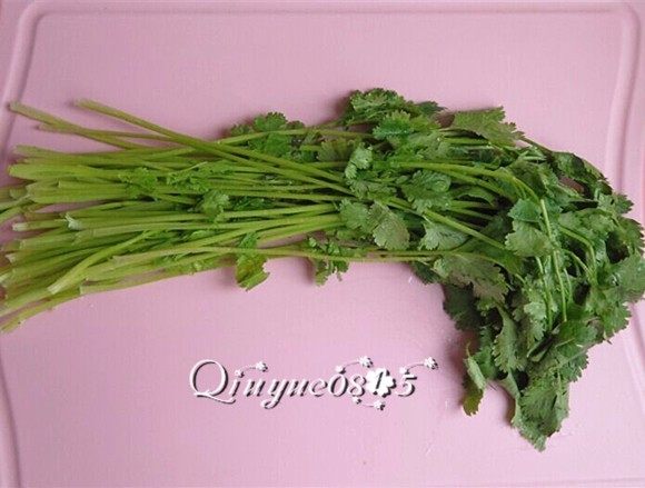 #咸味#腌芫荽,把香菜洗净