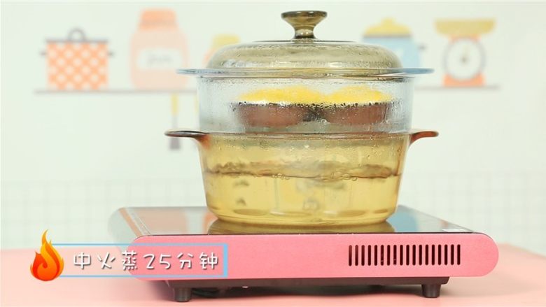 酸奶南瓜蒸蛋糕,热水上锅,中火蒸25分钟后再焖5分钟
ps:热水上锅能防止面糊消泡。