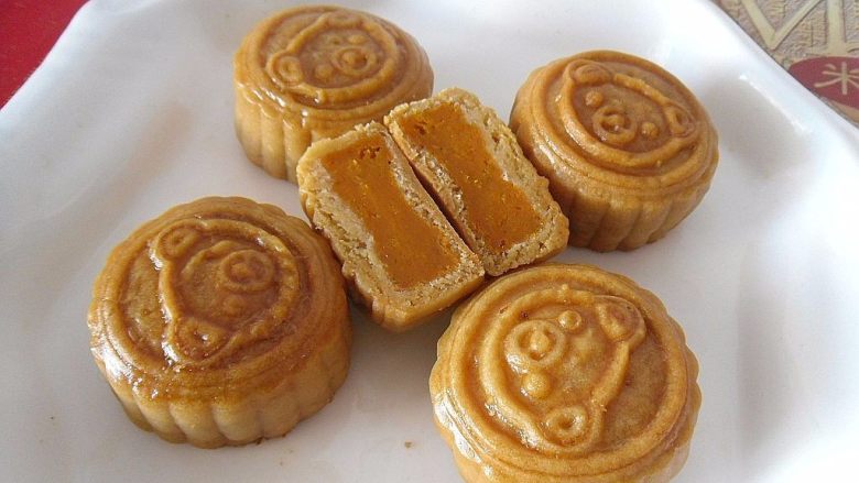 南瓜蓉馅月饼, 晾凉就可以吃了