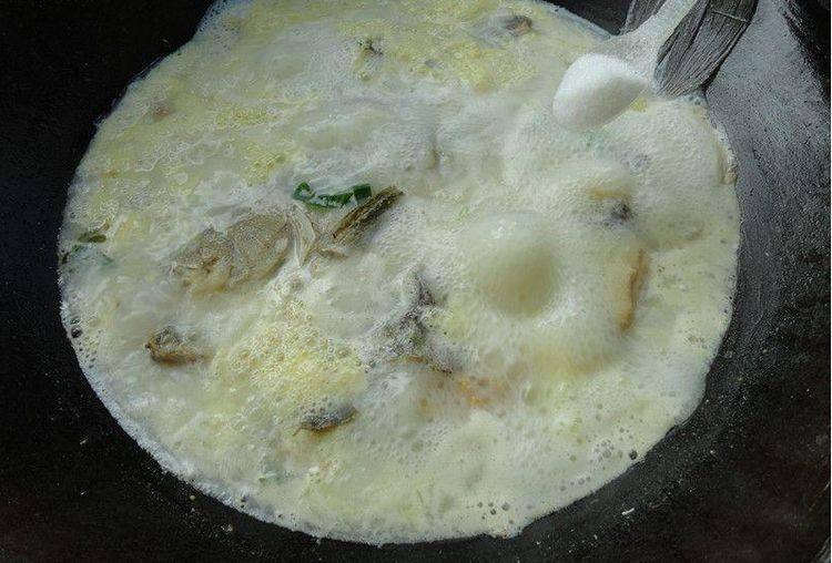 烧鱼汤注意这2点,鱼不破皮、汤汁奶白浓郁,最后起锅前加入一小勺盐提味,鱼汤翻滚片刻后即可出锅。