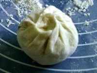 包子—冷冻面团版,捏好褶子,收口