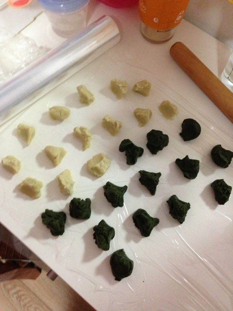 抹茶酥,如图：分成等份