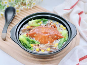 三色藜麦螃蟹粥