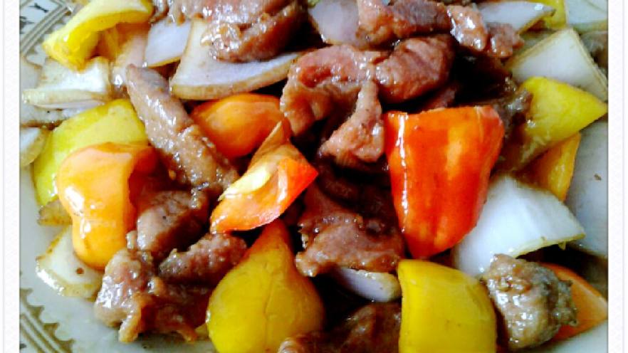 彩椒羊肉