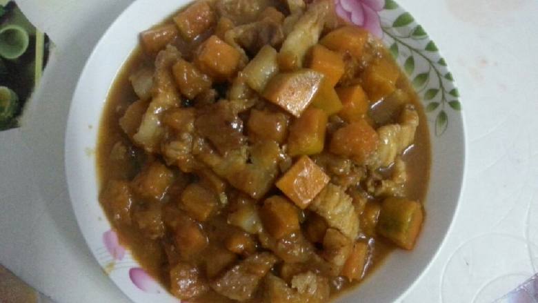 五花肉焖南瓜