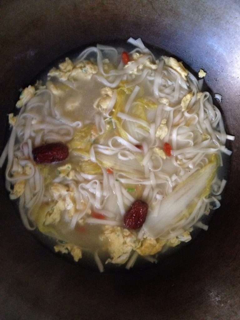 娃娃菜鸡蛋面