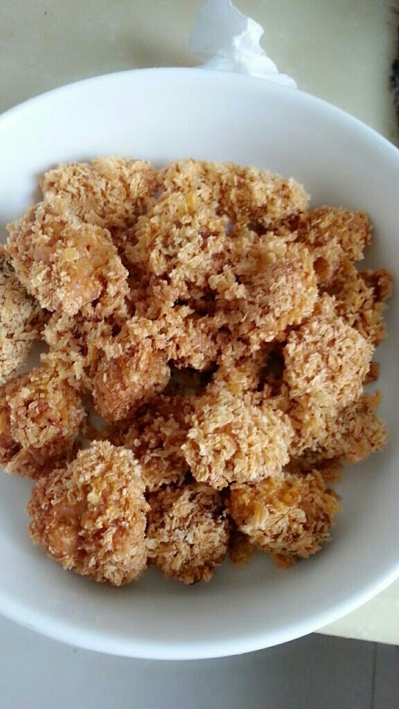 美味鸡米花,好了,香喷喷的鸡米花就完成了