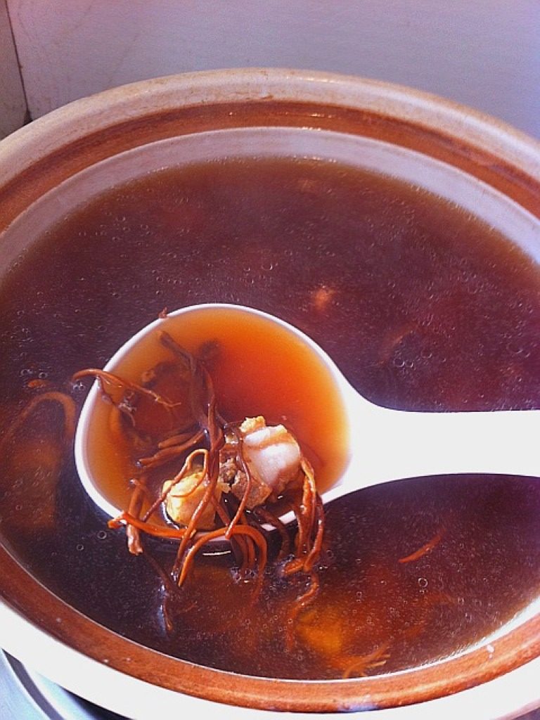 虫草花炖排骨汤