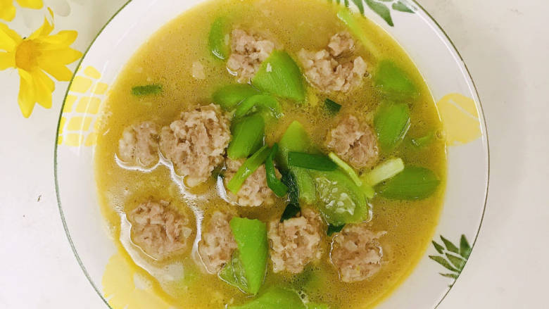 #闹元宵#丝瓜肉丸汤