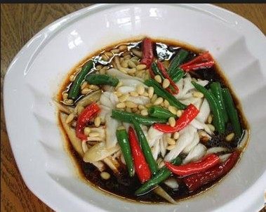 醋浸尖椒鸡菇