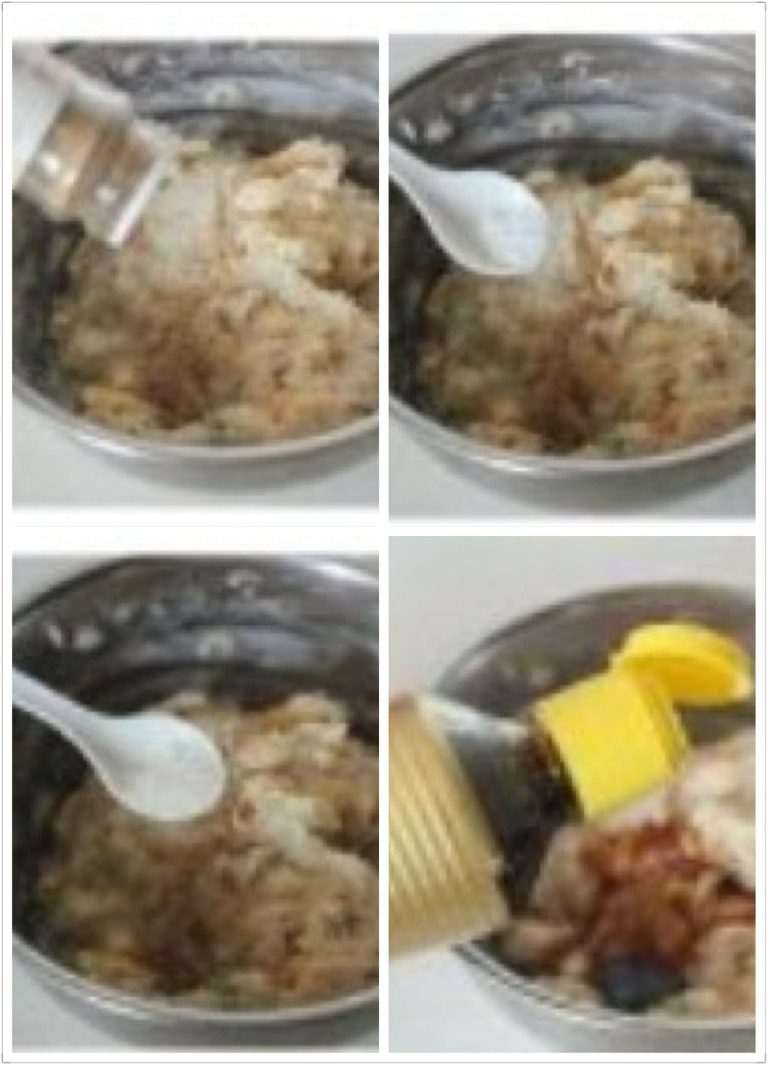 土豆芝士虾饼,依次加入<a style='color:red;display:inline-block;' href='/shicai/ 744'>五香粉</a>丶盐丶<a style='color:red;display:inline-block;' href='/shicai/ 3729'>白糖</a>丶<a style='color:red;display:inline-block;' href='/shicai/ 788'>生抽</a>，搅拌至均匀，粘稠上筋的状态