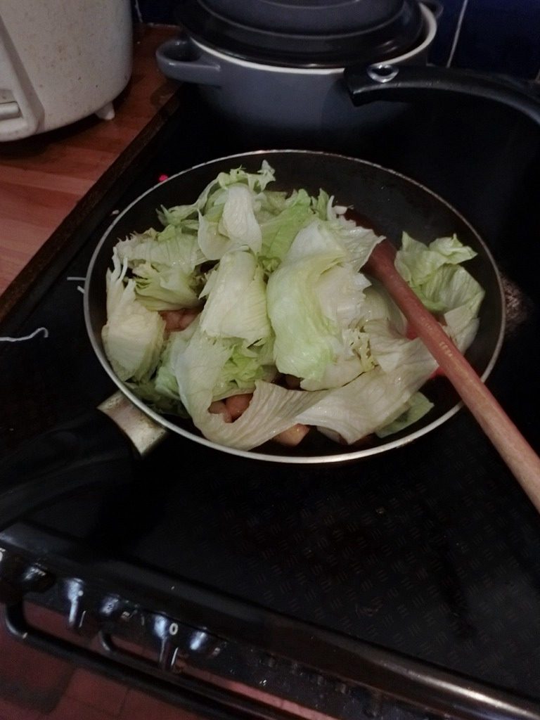 洛氏新煮义--南昌炒粉,在国内还是用小青菜或者空心菜吧,在腐国的小伙伴们就用<a style='color:red;display:inline-block;' href='/shicai/ 11256'>圆生菜</a>吧,口感好,易熟而且便宜