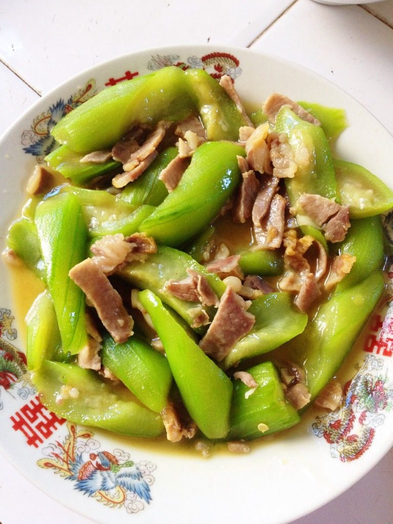 火腿炒丝瓜