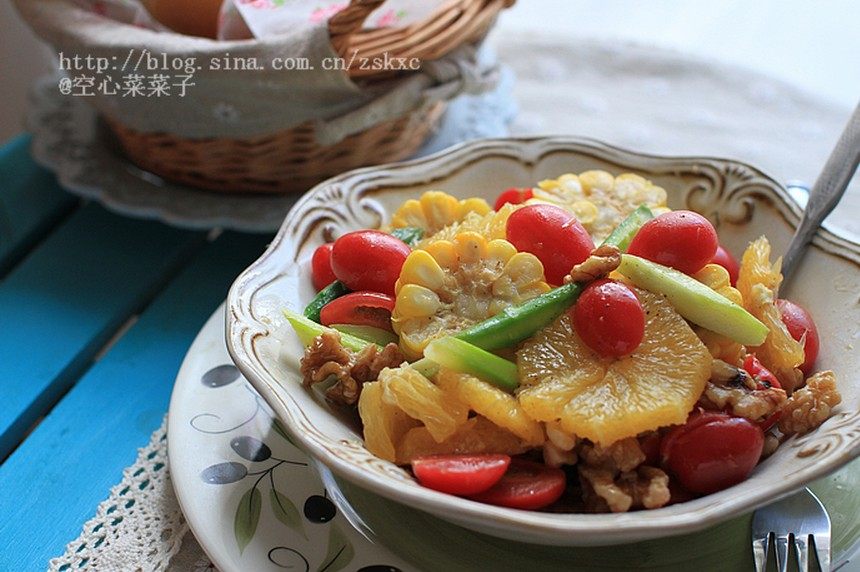 油醋汁核桃蔬果沙拉