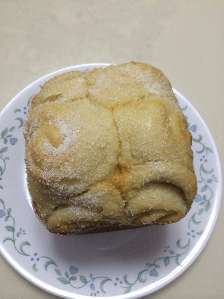 椰蓉吐司,按下烘烤键,时间调至45分钟。