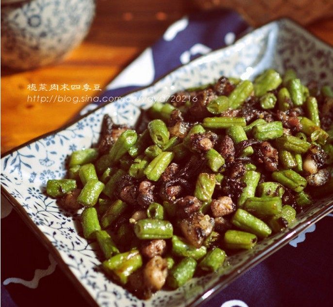 榄菜肉丁四季豆