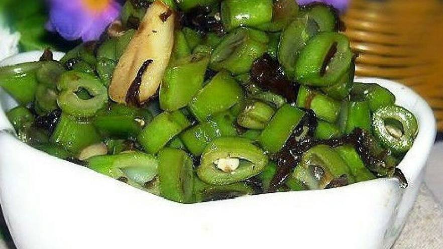 榄菜四季豆