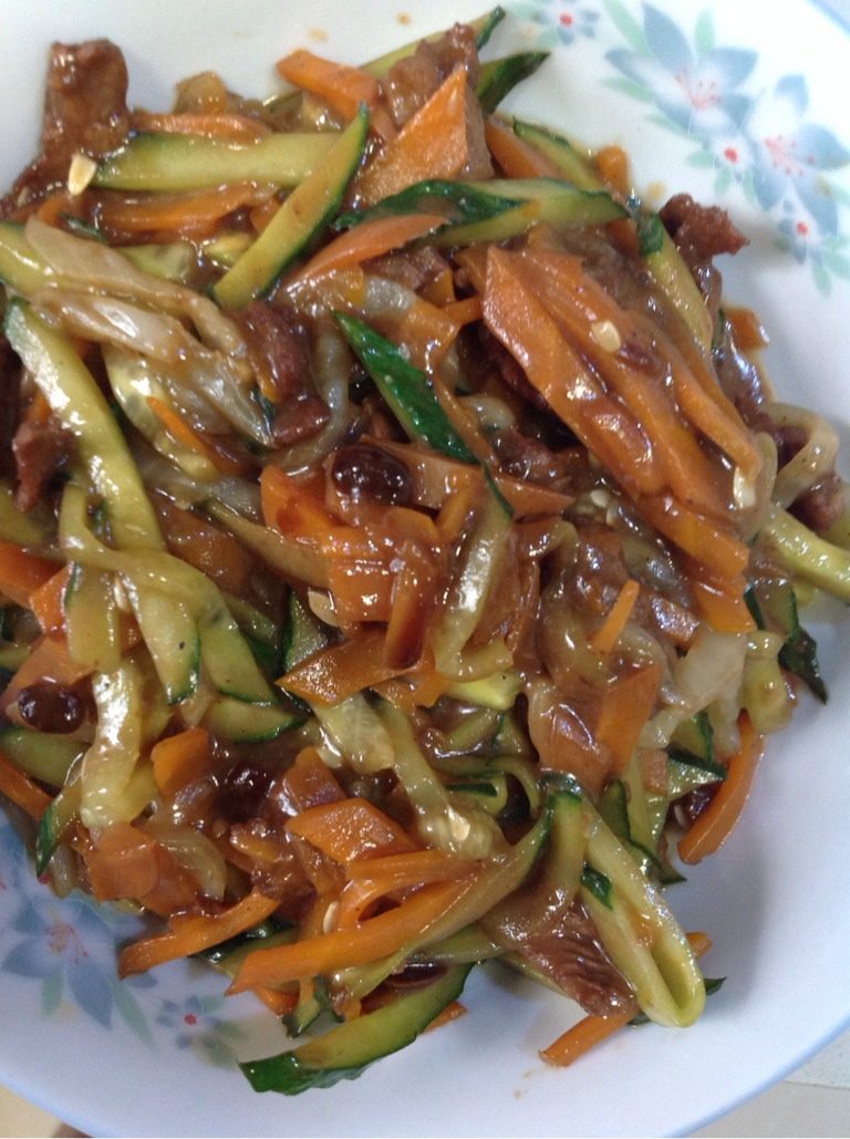 素三丝拌肉丝
