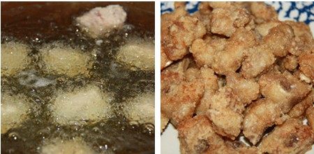 醉排骨,烧热锅，下油，至六成熟时，把猪排逐块放入油锅炸至结壳捞出，拨开粘连，捡去碎末，油温升至七成时，再将<a style='color:red;display:inline-block;' href='/shicai/ 434'>排骨</a>下锅复炸至外壳松脆捞出，装入一稍大的碗中（以便拌调料）