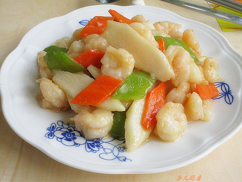 虾仁熘山药