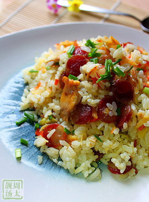 黄鱼腊肠炒饭