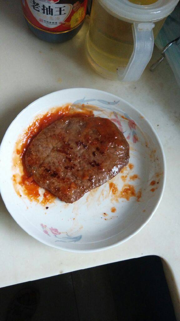 给儿子做的牛排