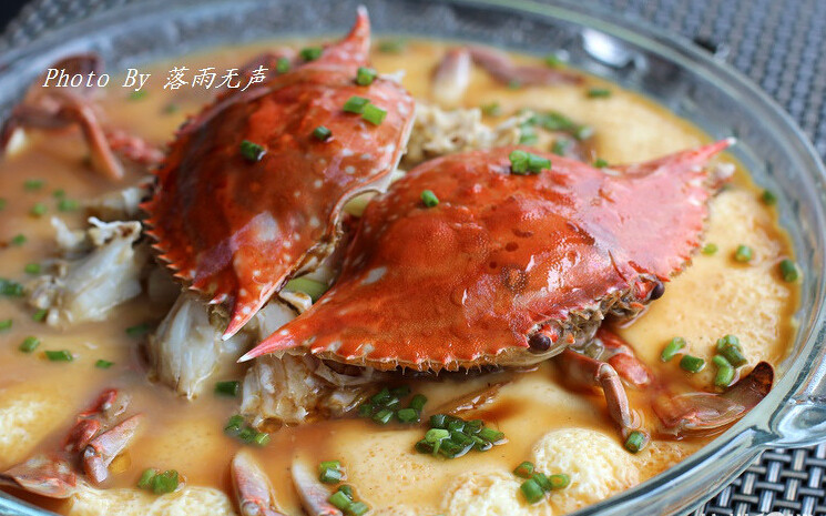 香蒸豆腐蟹