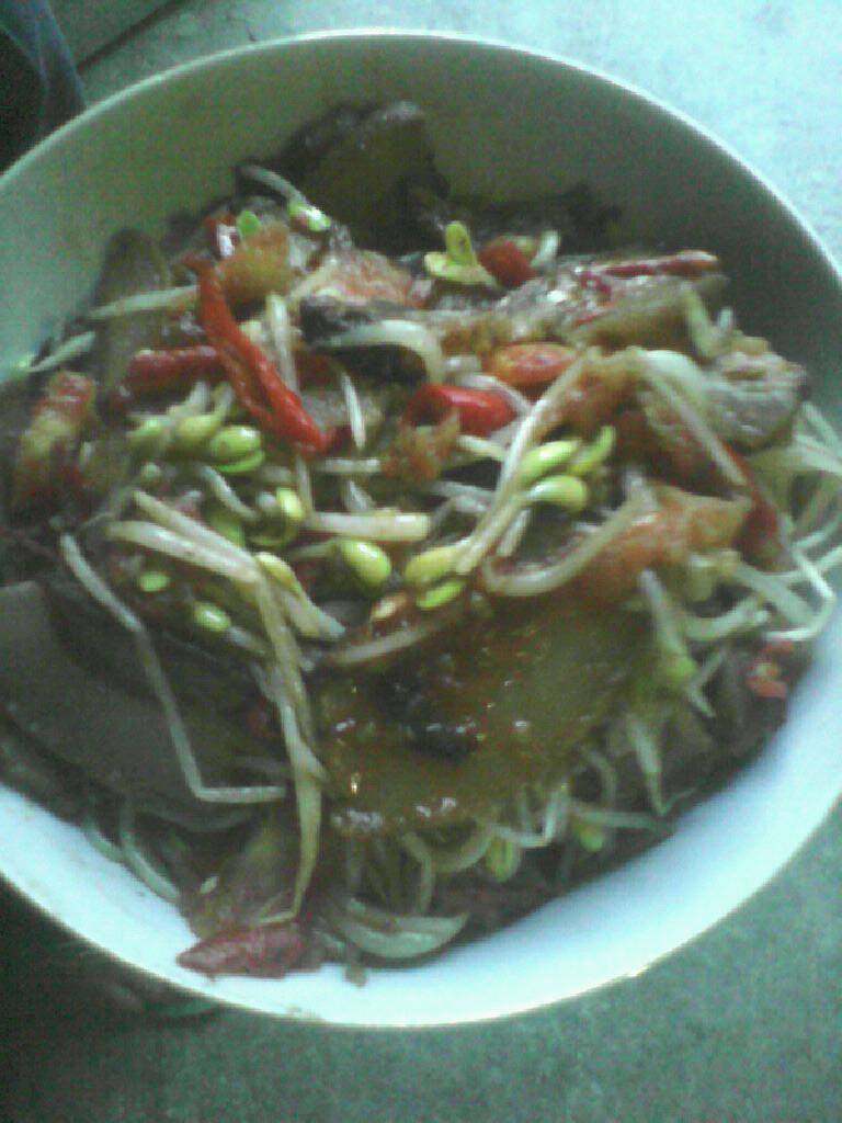 豆芽菜挑战西红柿,等豆芽菜半熟的时候,再放红辣椒,放盐,味精,大火炒,等到豆芽菜熟的时候就可以出锅了