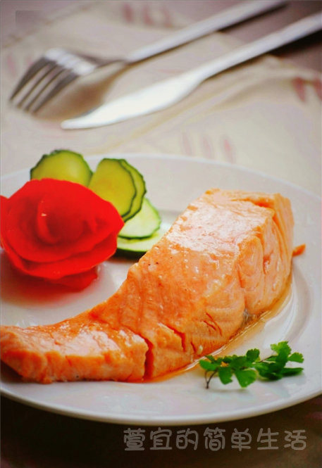 白兰地煎三文鱼