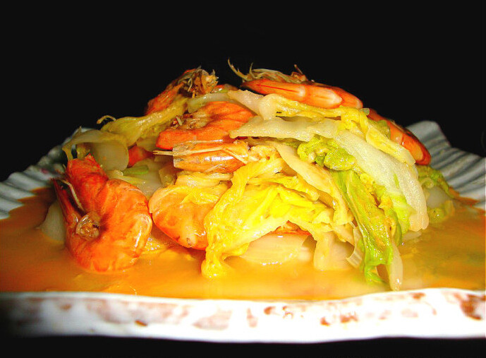 大虾烧白菜 