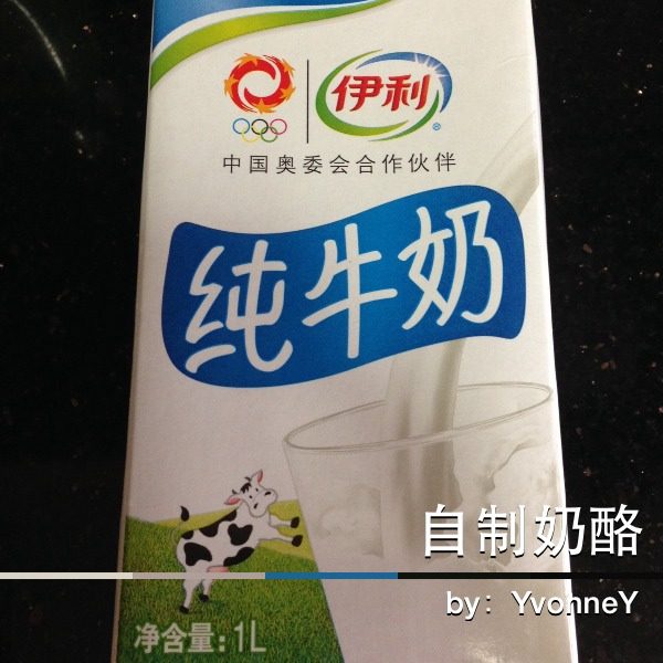 自制亚麻籽枸杞子奶酪,支持国货,选择了伊利一升装一包。