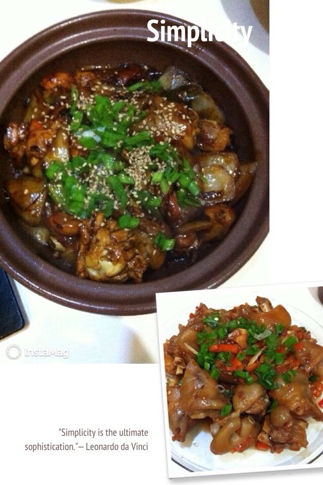 台式三杯鸡烧猪蹄