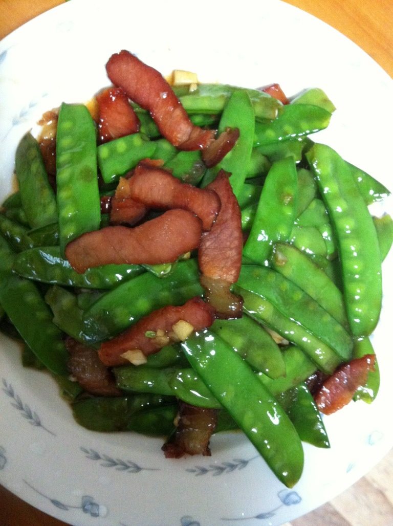 腊肉炒荷兰豆