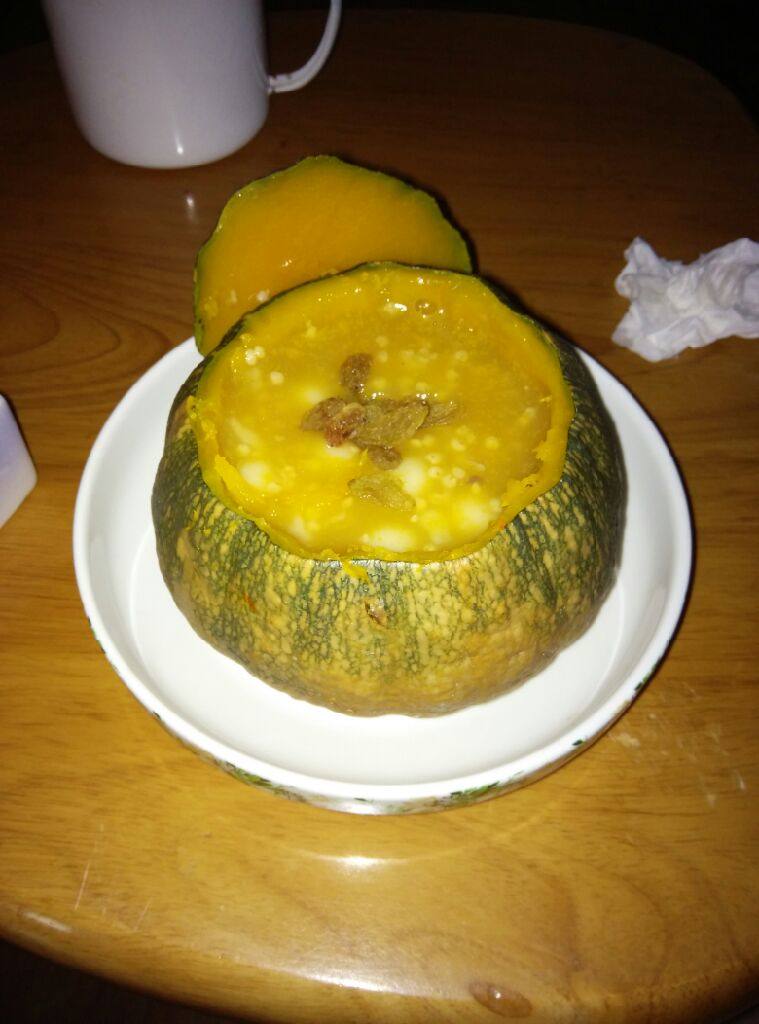 南瓜小米元宵盅