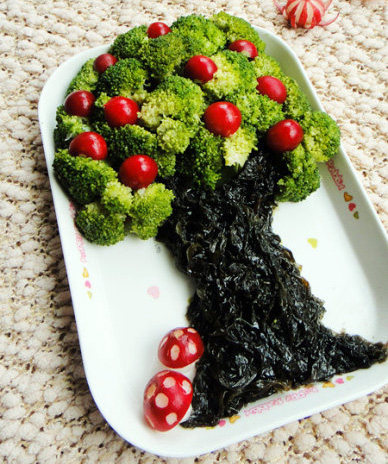 蚝油西兰花苹果树