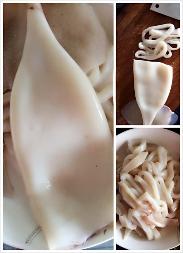 洋葱爆鱿鱼,<a style='color:red;display:inline-block;' href='/shicai/ 345'>鱿鱼</a>处理干净切成圈(我买的是直接处理好的没有头的)